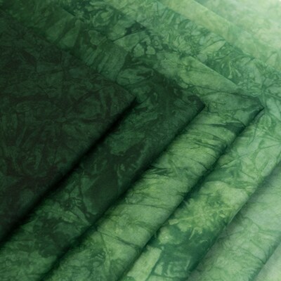 Hand dyed Sage Green Fabric Gradient Bundle, Premium Kona Cotton Ombre Dyed Gradient Cloth - image2